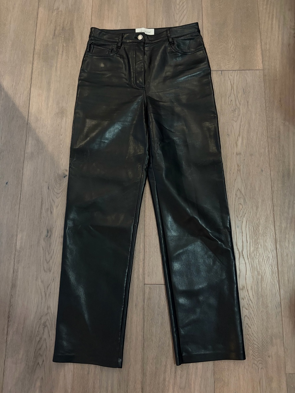 Wilfred Black Faux Leather MELINA Straight-Leg Pants